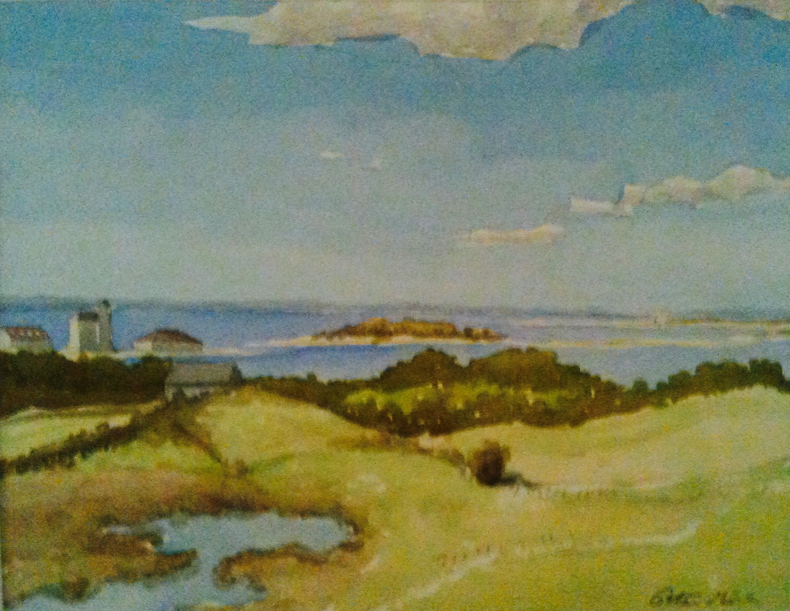 Block Island - Watercolor, 12" x 16"